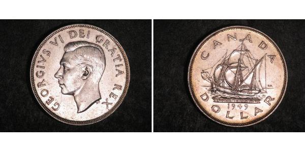 1 Доллар Канада Серебро Георг VI (1895-1952)