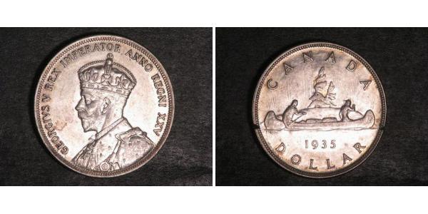 1 Доллар Канада Серебро Георг V (1865-1936)