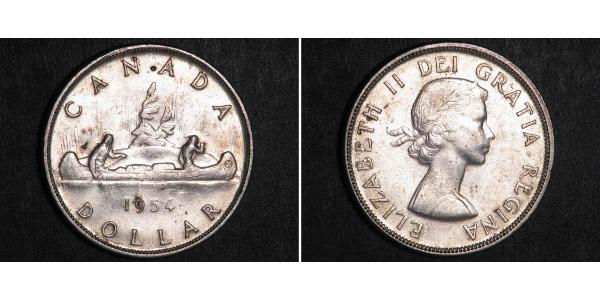1 Доллар Канада Серебро Елизавета II (1926-2022)