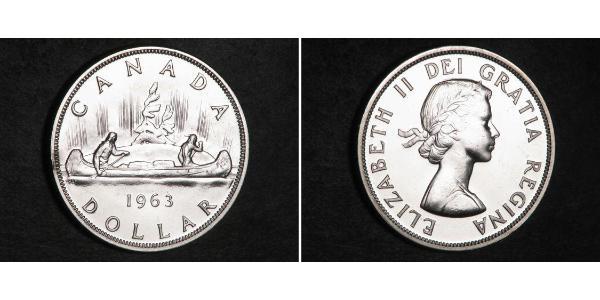 1 Доллар Канада Серебро Елизавета II (1926-2022)