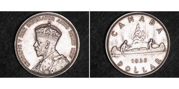 1 Доллар Канада Серебро Георг V (1865-1936)