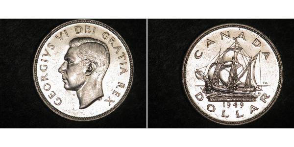 1 Доллар Канада Серебро Георг VI (1895-1952)