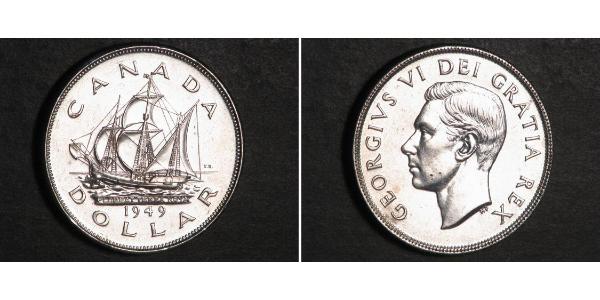 1 Доллар Канада Серебро Георг VI (1895-1952)