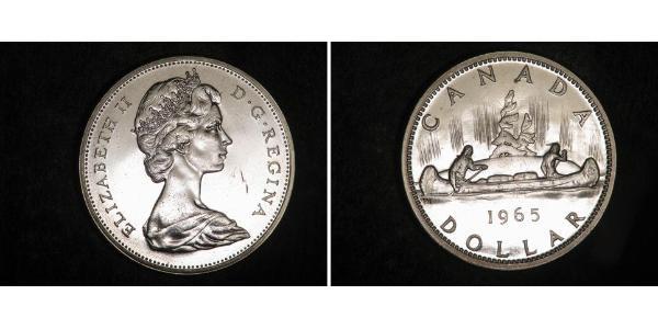 1 Доллар Канада Серебро Елизавета II (1926-2022)