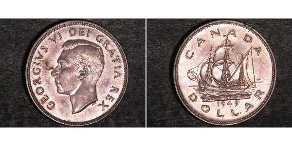 1 Доллар Канада Серебро Георг VI (1895-1952)
