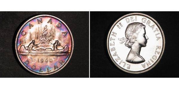 1 Доллар Канада Серебро Елизавета II (1926-2022)