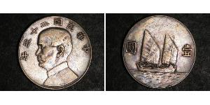 1 Доллар Китайская Народная Республика Серебро 