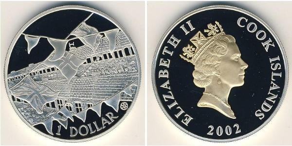 1 Доллар Острова Кука Серебро Елизавета II (1926-2022)