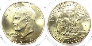 1 Доллар США (1776 - ) Серебро Дуайт Дэвид Эйзенхауэр (1890-1969)