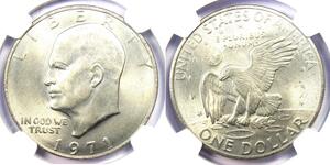 1 Доллар США (1776 - ) Серебро Дуайт Дэвид Эйзенхауэр (1890-1969)