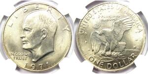 1 Доллар США (1776 - ) Серебро Дуайт Дэвид Эйзенхауэр (1890-1969)