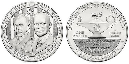 1 Доллар США (1776 - ) Серебро Дуайт Дэвид Эйзенхауэр (1890-1969)