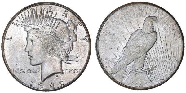 1 Доллар США (1776 - ) Серебро 