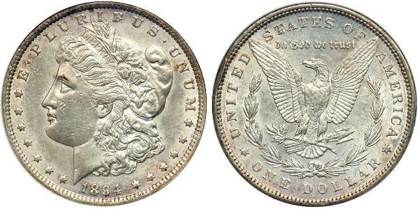 1 Доллар США (1776 - ) Серебро 