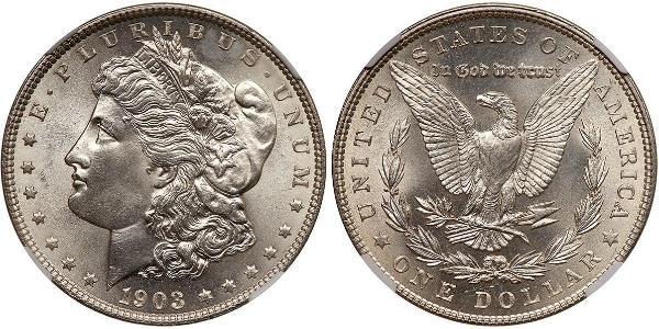 1 Доллар США (1776 - ) Серебро 