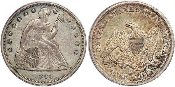 1 Доллар США (1776 - ) Серебро 