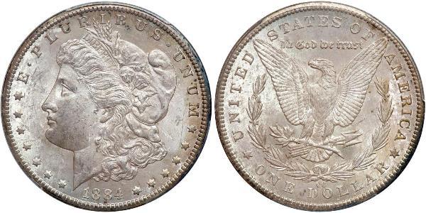 1 Доллар США (1776 - ) Серебро 