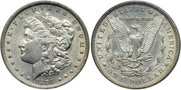 1 Доллар США (1776 - ) Серебро 
