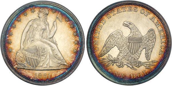1 Доллар США (1776 - ) Серебро 