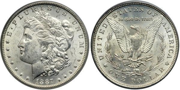 1 Доллар США (1776 - ) Серебро 