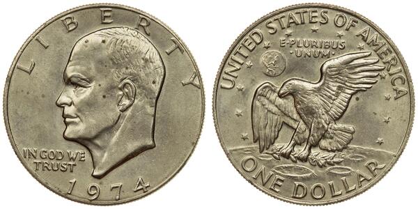 1 Доллар США (1776 - ) Серебро Дуайт Дэвид Эйзенхауэр (1890-1969)