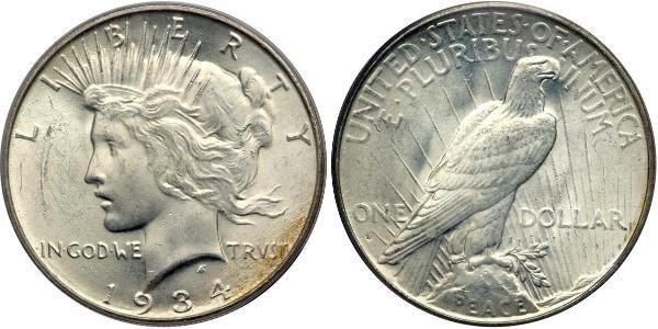 1 Доллар США (1776 - ) Серебро 