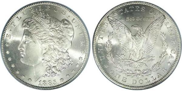 1 Доллар США (1776 - ) Серебро 