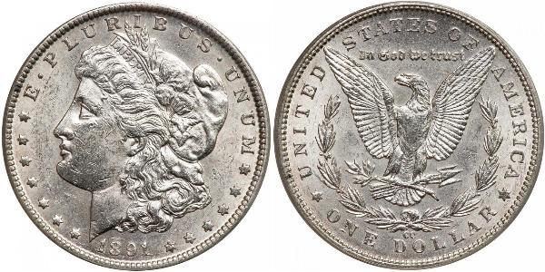 1 Доллар США (1776 - ) Серебро 
