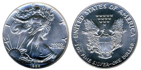 1 Доллар США (1776 - ) Серебро 