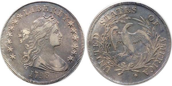 1 Доллар США (1776 - ) Серебро/Медь Anne Willing Bingham (1764-1801)