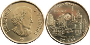 1 Доллар Канада Латунь/Сталь Елизавета II (1926-2022)