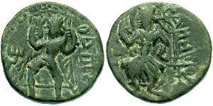 1 Драхма Кушанское царство (60-375) Бронза Kanishka I (?-151)