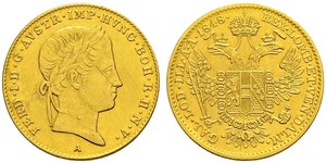 1 Дукат Австрійська імперія (1804-1867) Золото Ferdinand I of Austria (1793 - 1875)