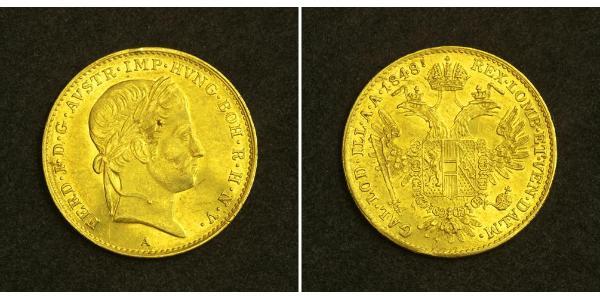 1 Дукат Австрійська імперія (1804-1867) Золото Ferdinand I of Austria (1793 - 1875)