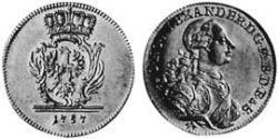1 Дукат Ансбах (1398–1792) Золото Charles Alexander, Margrave of Brandenburg-Ansbach (1736 – 1806)