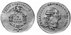 1 Дукат Ансбах (княжество) (1398–1792) Золото Charles Alexander, Margrave of Brandenburg-Ansbach (1736 – 1806)