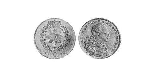 1 Дукат Ансбах (княжество) (1398–1792) Золото Charles Alexander, Margrave of Brandenburg-Ansbach (1736 – 1806)