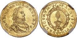 1 Дукат Аугсбург (1276 - 1803) Золото Ferdinand III, Holy Roman Emperor (1608-1657)