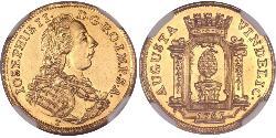 1 Дукат Аугсбург (1276 - 1803) Золото Joseph II, Holy Roman Emperor  (1741 - 1790)