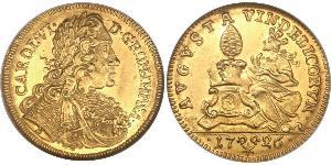 1 Дукат Аугсбург (1276 - 1803) Золото Карл VI император Св. Римской империи (1685-1740)