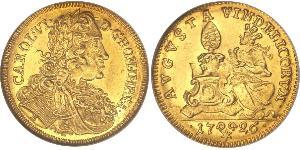 1 Дукат Аугсбург (1276 - 1803) Золото Карл VI император Св. Римской империи (1685-1740)