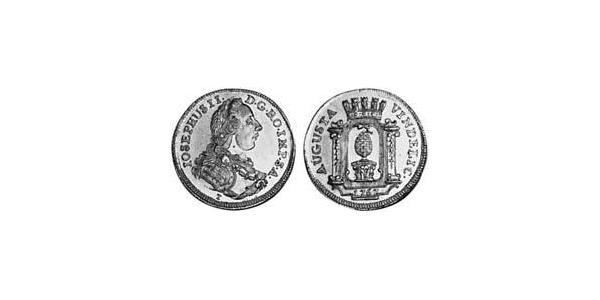 1 Дукат Аугсбург (1276 - 1803) Золото Joseph II, Holy Roman Emperor  (1741 - 1790)