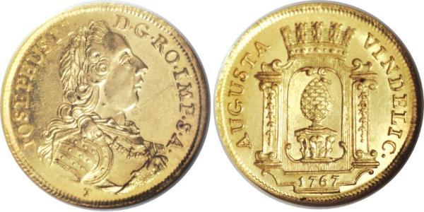 1 Дукат Аугсбург (1276 - 1803) Золото Joseph II, Holy Roman Emperor  (1741 - 1790)