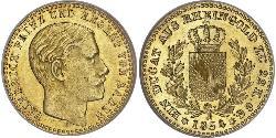 1 Дукат Велике герцогство Баден (1806-1918) Золото Frederick I, Grand Duke of Baden (1826 - 1907)