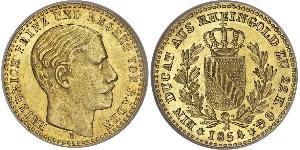 1 Дукат Велике герцогство Баден (1806-1918) Золото Frederick I, Grand Duke of Baden (1826 - 1907)