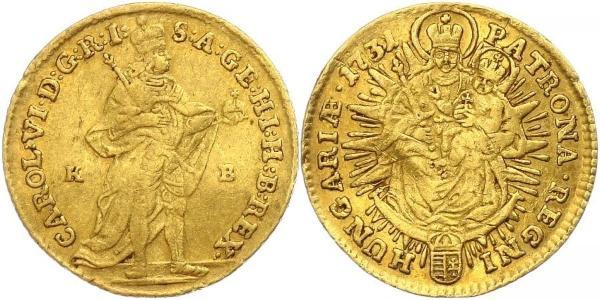 1 Дукат Венгрия (1989 - ) Золото Карл VI император Св. Римской империи (1685-1740)