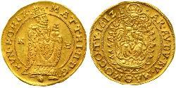 1 Дукат Габсбургская империя (1526-1804) Золото Matthias, Holy Roman Emperor (1557 - 1619)