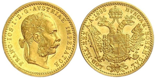 1 Дукат Габсбурзька імперія (1526-1804) Золото Франц Иосиф I (1830 - 1916)