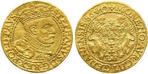 1 Дукат Данциг/Гданьск  (1454-1793) Золото Stephen Báthory (1533-1586)