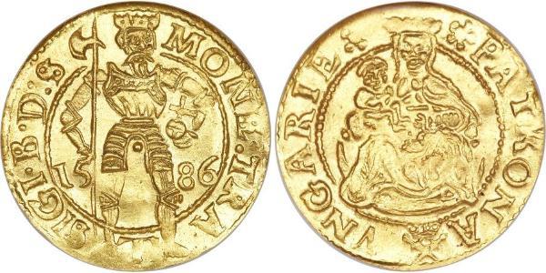 1 Дукат Князівство Трансильванія (1571-1711) Золото Sigismund Báthory,  prince of Transylvania (1572 -1613)